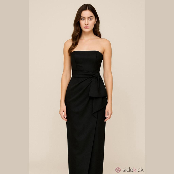 Victor Costa Dresses & Skirts - Vintage 80s Victor Costa Womens Black Formal Maxi Dress size 10 Elegant